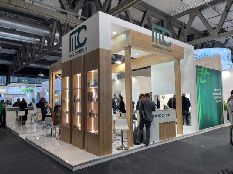 Custom exhibition stand in Abu Dhabi by Exhibition Stand Builders with innovative structure